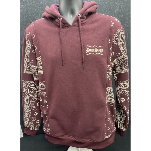 Hoodie DOGG SUPPLY BY SNOOP DOGS SIZE Medium Burgundy - Picture 1 of 11